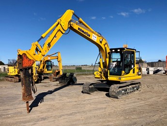 Komatsu PC130-8 with Rock Breaker